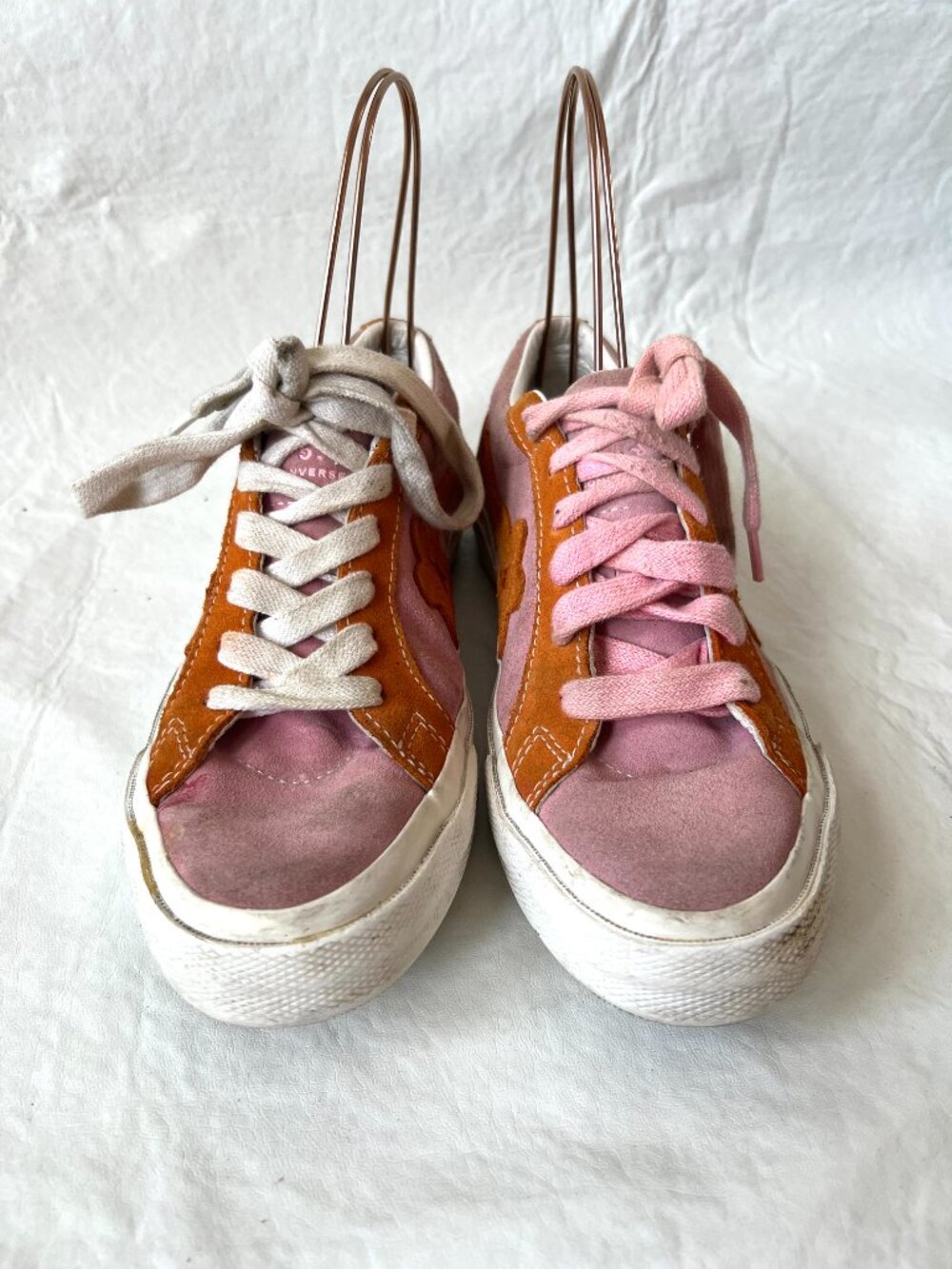 Converse Golf le Fleur sneakers low top shoes Pink Orange suede womens 7.5 - Picture 2 of 15